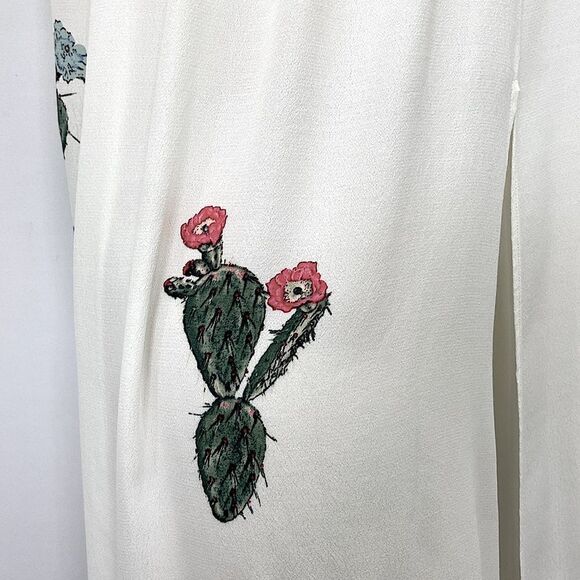 WildFox Dress Maxi”Cactus Flower “ Rayon 16” Slit sides NWOT Sz Small - Picture 6 of 11